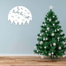 Christmas Night Scenery Metal Wall Art – Holiday Festive Winter Home Decor