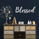 Blessed Script Metal Wall Art – Inspirational Christian Faith Home Decor