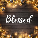 Blessed Script Metal Wall Art – Inspirational Christian Faith Home Decor