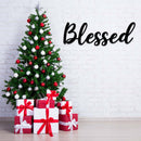 Blessed Script Metal Wall Art – Inspirational Christian Faith Home Decor