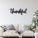 Thankful Metal Wall Art – Inspirational Gratitude Word Sign Home Decor