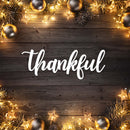 Thankful Metal Wall Art – Inspirational Gratitude Word Sign Home Decor