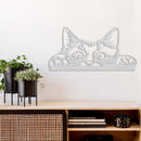 Peeking Cat Metal Wall Art – Cute Cat Lover Home & Living Room Decor