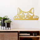 Peeking Cat Metal Wall Art – Cute Cat Lover Home & Living Room Decor
