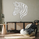 Zebra Head Metal Wall Art – Wildlife Safari Animal Nature Home Decor