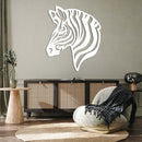 Zebra Head Metal Wall Art – Wildlife Safari Animal Nature Home Decor