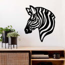 Zebra Head Metal Wall Art – Wildlife Safari Animal Nature Home Decor