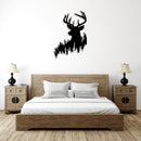 Deer in the Woods Metal Wall Art – Wildlife Nature Cabin Home Decor