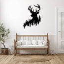 Deer in the Woods Metal Wall Art – Wildlife Nature Cabin Home Decor