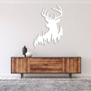 Deer in the Woods Metal Wall Art – Wildlife Nature Cabin Home Decor