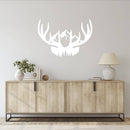 Deer Antlers Metal Wall Art – Wildlife Rustic Hunting Cabin Home Decor