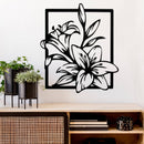 Lily Flowers Metal Wall Art – Botanical Floral Nature Home Decor