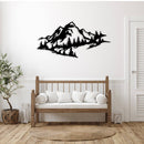 Mountain Range View Metal Wall Art – Scenic Landscape Home Decor
