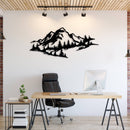 Mountain Range View Metal Wall Art – Scenic Landscape Home Decor
