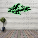 Mountain Range View Metal Wall Art – Scenic Landscape Home Decor