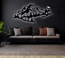 Mountain Range View Metal Wall Art – Scenic Landscape Home Decor