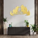 Waterfall View Metal Wall Art – Nature Scenic Waterfall Cabin Home Decor