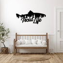 Trout Life Fish Design Metal Wall Art – Fishing Lake House & Cabin Decor