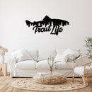 Trout Life Fish Design Metal Wall Art – Fishing Lake House & Cabin Decor