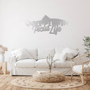 Trout Life Fish Design Metal Wall Art – Fishing Lake House & Cabin Decor