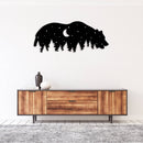 Moon Bear Metal Wall Art – Wildlife Rustic Cabin Home Decor