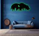 Moon Bear Metal Wall Art – Wildlife Rustic Cabin Home Decor