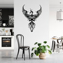 Rising Phoenix Metal Wall Art – Mythical Bird Inspirational Home Decor