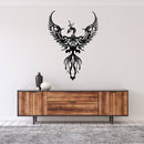 Rising Phoenix Metal Wall Art – Mythical Bird Inspirational Home Decor