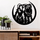 Growling Bear - Metal Wall Art