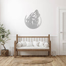 Howling Wolf Metal Wall Art – Wildlife Nature Rustic Cabin Home Decor