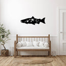 Salmon Fish Alternative Metal Wall Art – Fishing Cabin Lake House Decor