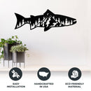 Trout Fish Metal Wall Art – Fishing Decor for Lake House & Cabin