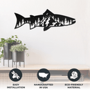 Trout Fish Metal Wall Art – Fishing Decor for Lake House & Cabin