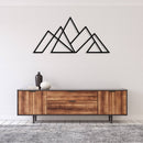 Geometric Mountains Metal Wall Art – Modern Abstract Wall Decor