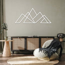 Geometric Mountains Metal Wall Art – Modern Abstract Wall Decor