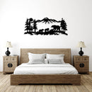 Mountain Bear Family Metal Wall Art – Wildlife Nature Home Decor