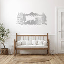 Mountain Bear Family Metal Wall Art – Wildlife Nature Home Decor