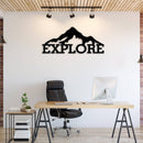 Explore Mountains Metal Wall Art – Outdoor Adventure Hiking Nature Wall Decor