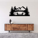 Lake View Metal Wall Art – Scenic Nature Waterfront Home Decor