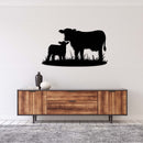 Cow Family Field Metal Wall Art – Farm Animal Nature Home Decor