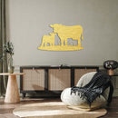 Cow Family Field Metal Wall Art – Farm Animal Nature Home Decor