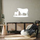 Cow Family Field Metal Wall Art – Farm Animal Nature Home Decor