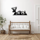 Deer Mountain View Metal Wall Art – Wildlife Scenic Nature Cabin Decor