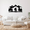 Bigfoot Metal Wall Art – Funny Sasquatch Outdoor Nature Wall Decor