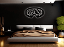 Snow Mountain Goggles Metal Wall Art – Ski Lodge Winter Sports Wall Decor