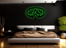 Snow Mountain Goggles Metal Wall Art – Ski Lodge Winter Sports Wall Decor