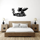 Laying Moose Metal Wall Art – Wildlife Rustic Cabin & Lodge Home Decor