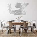 Laying Moose Metal Wall Art – Wildlife Rustic Cabin & Lodge Home Decor