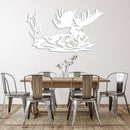 Laying Moose Metal Wall Art – Wildlife Rustic Cabin & Lodge Home Decor