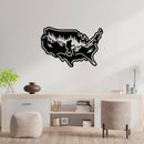 Hiking USA Metal Wall Art – Outdoor Adventure Trail Nature Home Decor